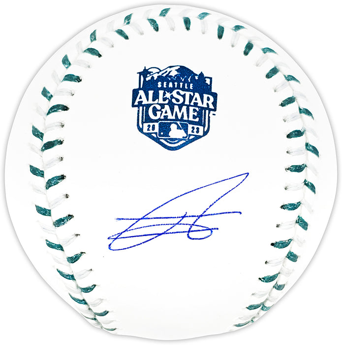 Julio Rodriguez Autographed Official 2023 All Star Game Logo MLB Game Baseball Seattle Mariners Beckett BAS QR Stock #220567