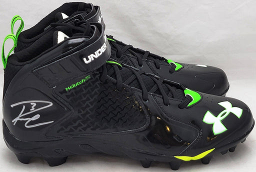 Russell Wilson Autographed Black & Green Under Armor Spine Fierce Cleats Seattle Seahawks Size 12.5 RW Holo #42145 - RSA