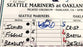 Ichiro Suzuki Autographed Game Used 11x17 Lineup Card Seattle Mariners MLB Holo & IS Holo SKU #209138 - RSA