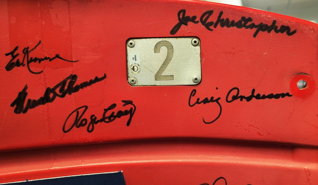 1962 New York Mets Team Autographed Red Seat Backing With 19 Signatures Including Don Zimmer & Roger Craig PSA/DNA #K47177 - RSA