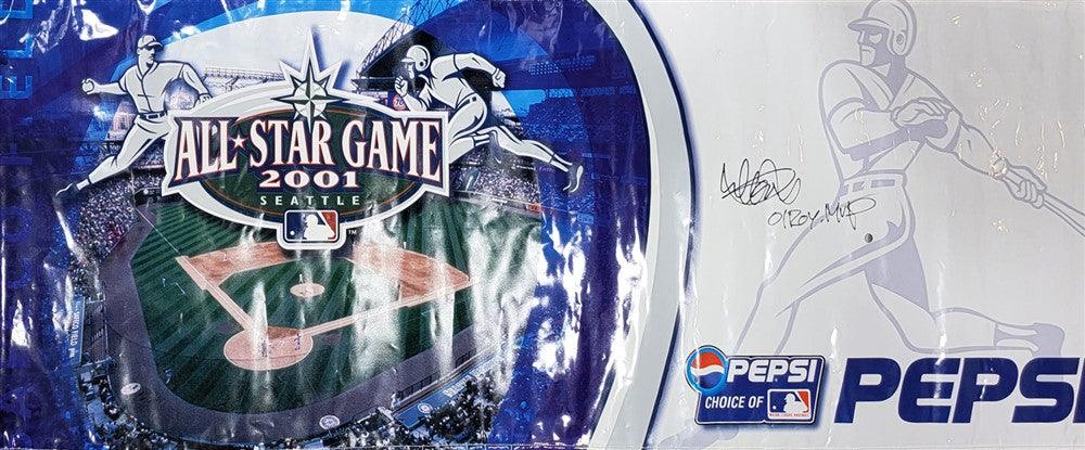 Ichiro Suzuki Autographed 36x96 2001 All Star Game Used Stadium Pepsi Banner Seattle Mariners "01 ROY/MVP" IS Holo SKU #209179 - RSA