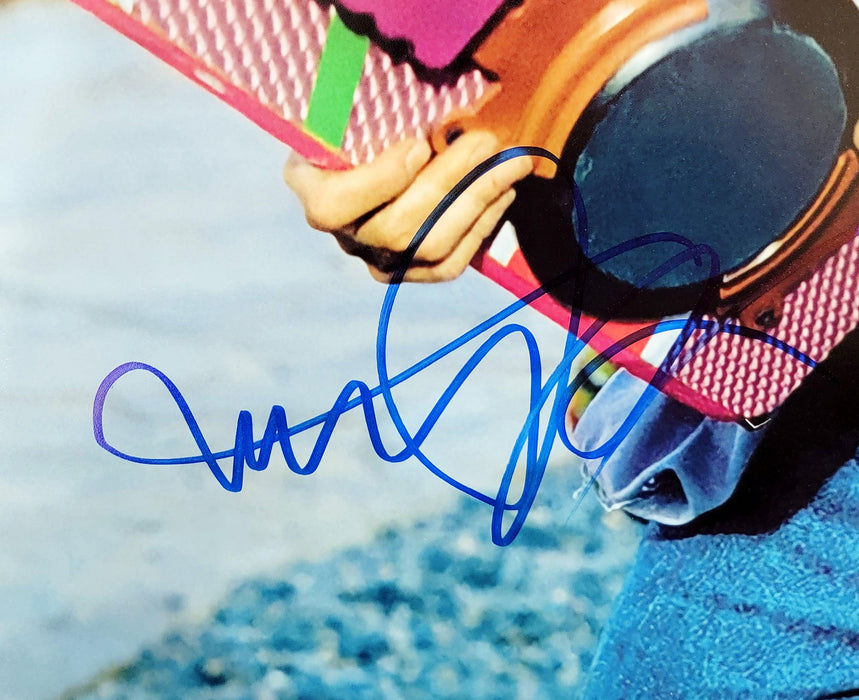 Michael J. Fox Autographed 16x20 Photo Back To The Future Hoverboard Beckett BAS Witness Stock #209146 - RSA