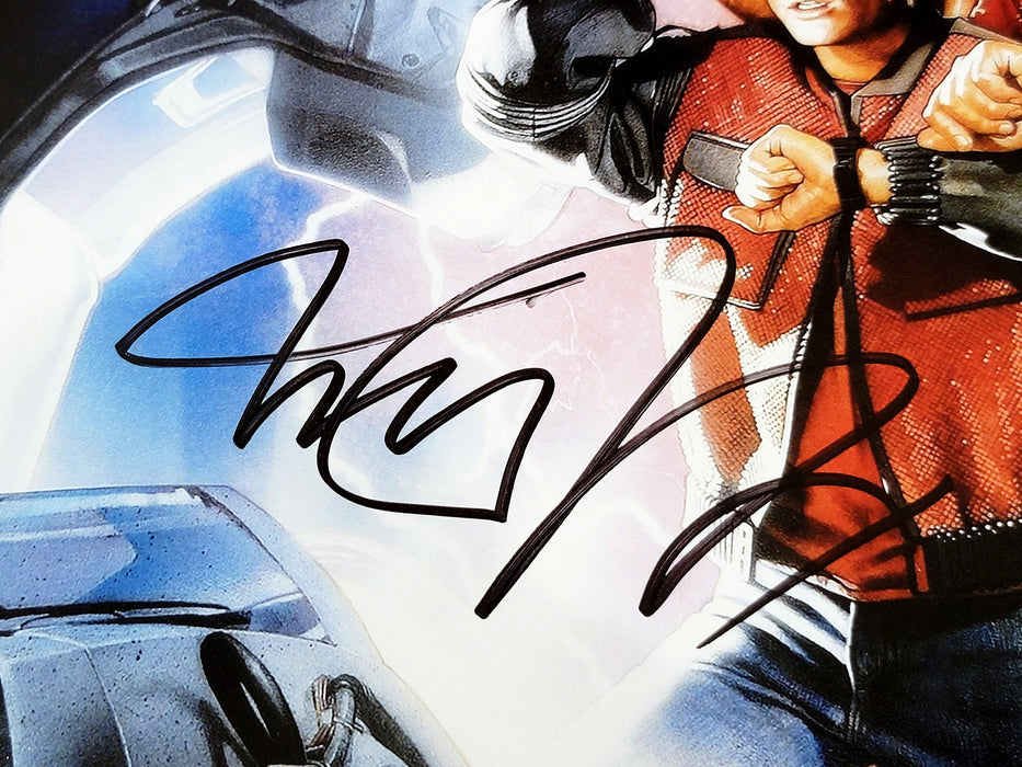Michael J. Fox & Christopher Lloyd Autographed Back To The Future