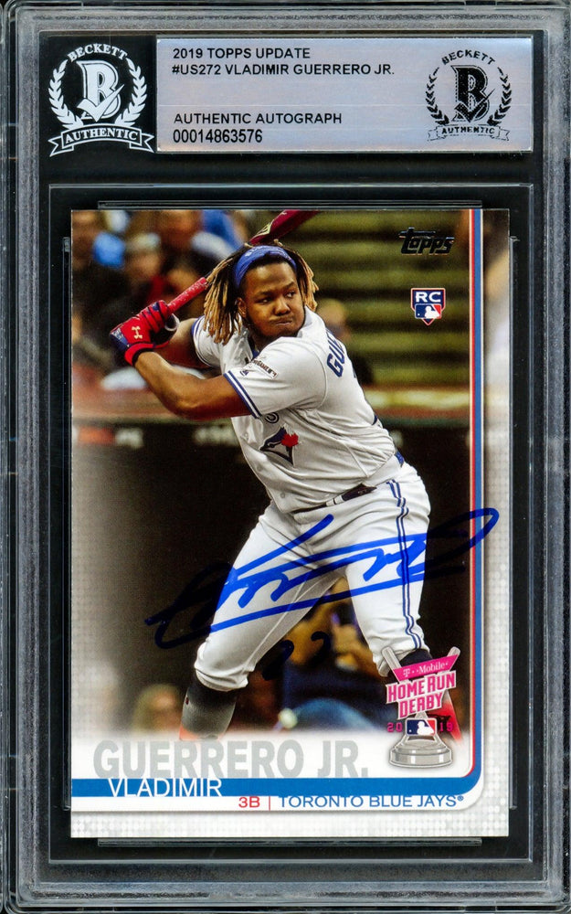 Vladimir Guerrero Jr. Autographed 2019 Topps Update Rookie Card #US272 Toronto Blue Jays Beckett BAS Stock #209786 - RSA