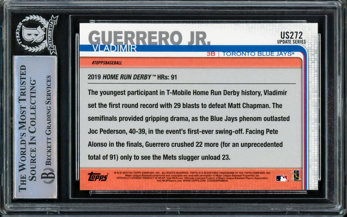 Vladimir Guerrero Jr. Autographed 2019 Topps Update Rookie Card #US272 Toronto Blue Jays Beckett BAS Stock #209786 - RSA