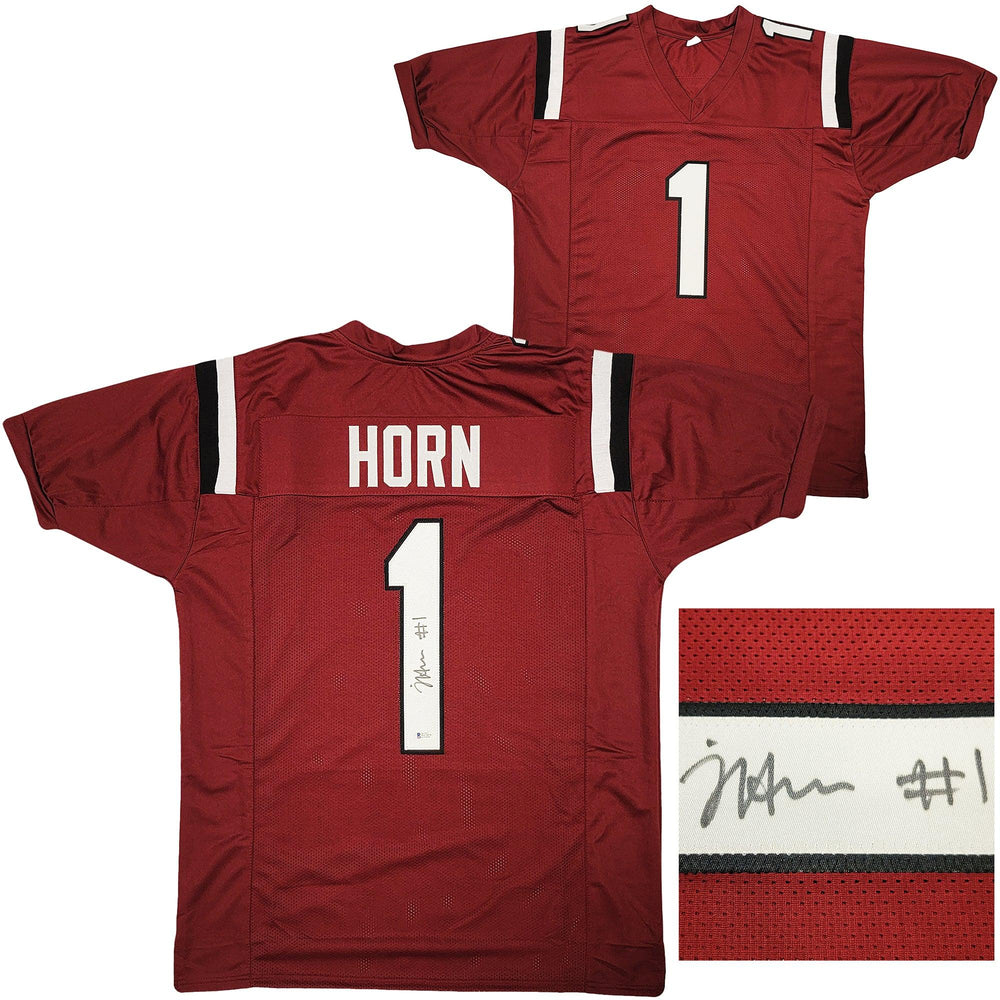 South Carolina Gamecocks Jaycee Horn Autographed Maroon Jersey Beckett BAS Witness Stock #209364 - RSA