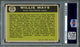 Willie Mays Autographed 1961 Topps Card #579 San Francisco Giants Highest Graded High Number PSA 7 Auto Grade Near Mint/Mint 8 Vintage Playing Days Signature PSA/DNA #68016838 - RSA
