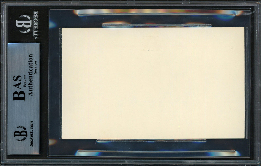 Hank Greenberg Autographed 3x5 Index Card Detroit Tigers Beckett BAS #14613355 - RSA