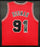 Chicago Bulls Dennis Rodman Autographed Framed Red Jersey Beckett BAS Stock #209443 - RSA