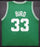 Boston Celtics Larry Bird Autographed Framed Green Jersey Beckett BAS Stock #209452 - RSA