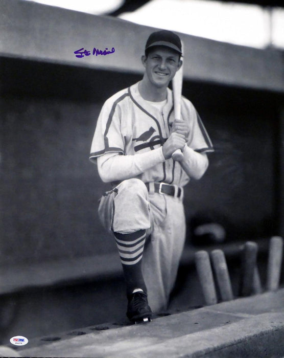 Stan Musial Autographed Framed 16x20 Photo St. Louis Cardinals PSA/DNA Stock #209418 - RSA