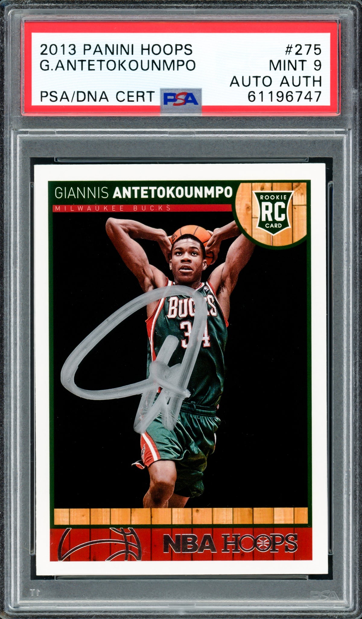 Giannis Antetokounmpo Autographed 2013 Panini Hoops Rookie Card