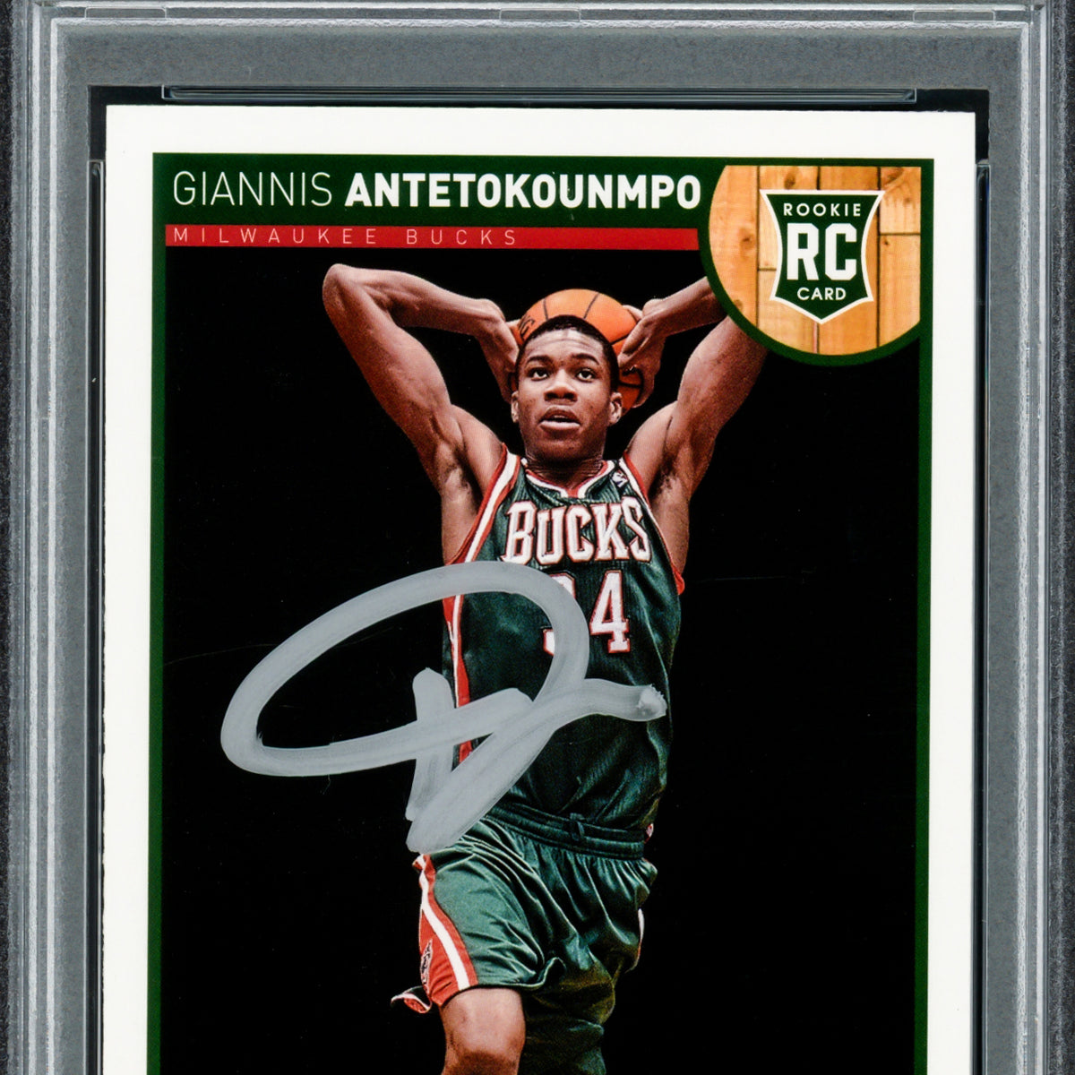 その他 panini GIANNIS ANTETOKOUNMPO RC PSA 8 Giannis Antetokounmpo Autographed 2013 Panini Hoops Rookie Card