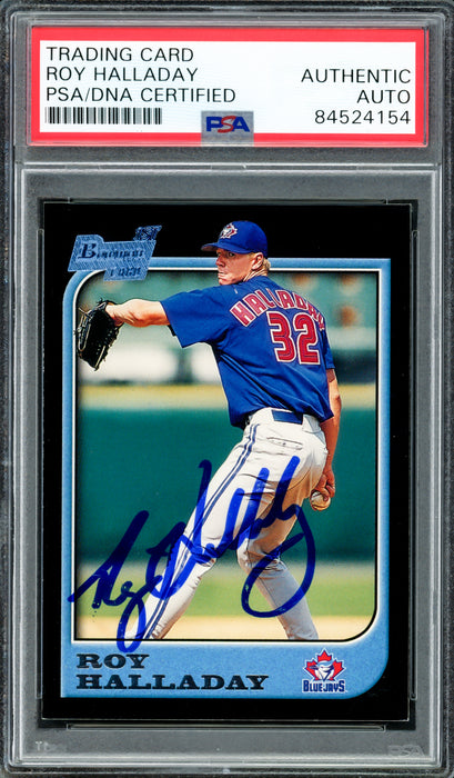 Roy Halladay Autographed 1997 Bowman Rookie Card #308 Toronto Blue Jays PSA/DNA #84524154