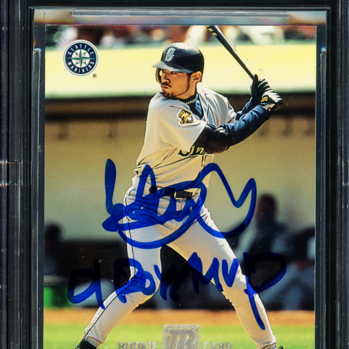 オーセンテット　イチロー　リミテッドエディションメタルカード　2001年 Ichiro Suzuki & Albert Pujols Autographed 2001 Topps Traded Gold