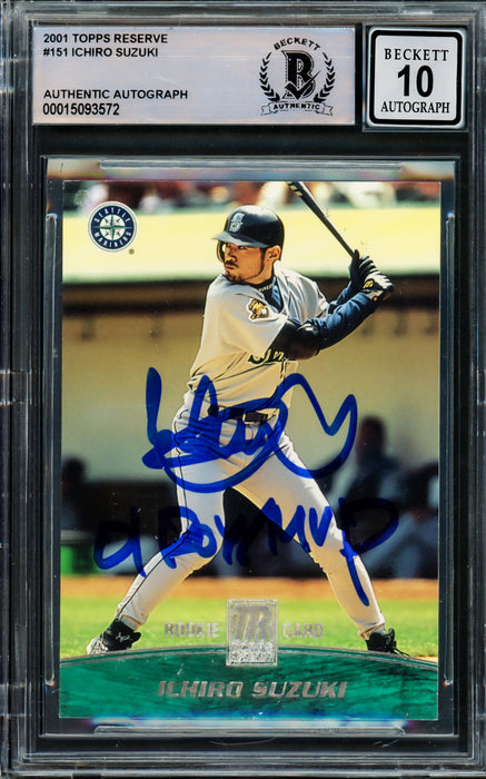Ichiro Suzuki Autographed 2001 Topps Reserve Rookie Card #151