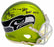 Steve Largent & Jim Zorn Autographed Seattle Seahawks Flash Green Speed Mini Helmet MCS Holo Stock #211062