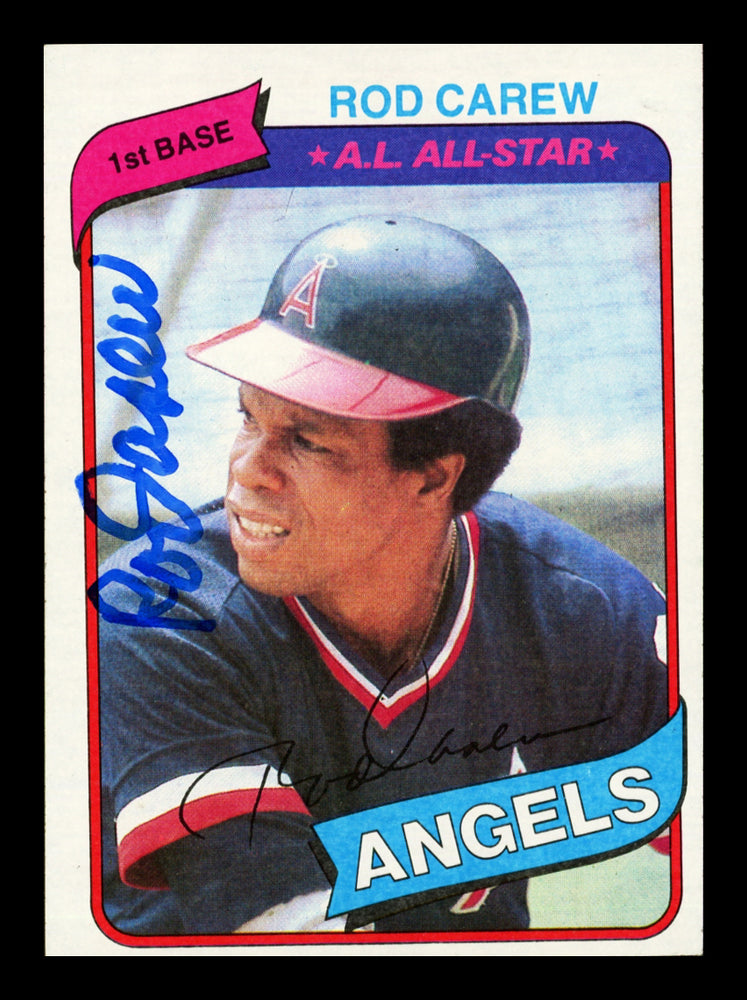 Rod Carew Autographed 1980 Topps Card #700 California Angels Stock #211293
