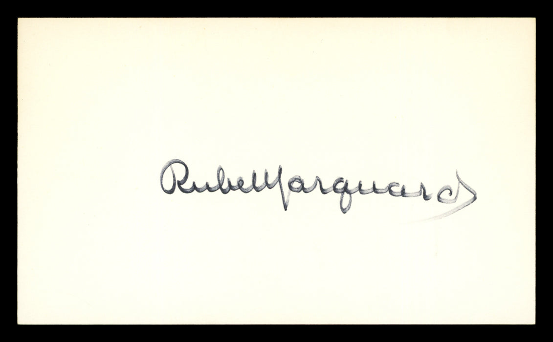 Rube Marquard Autographed 3x5 Index Card Brooklyn Dodgers Stock #211287