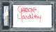 George Yardley Autographed 3x5 Index Card Detroit Pistons Signed In Red PSA/DNA Stock #211351