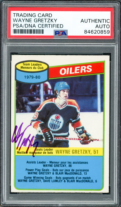 Wayne Gretzky Autographed 1980-81 O-Pee-Chee Card #182 Edmonton Oilers Vintage Signature PSA/DNA #84620859