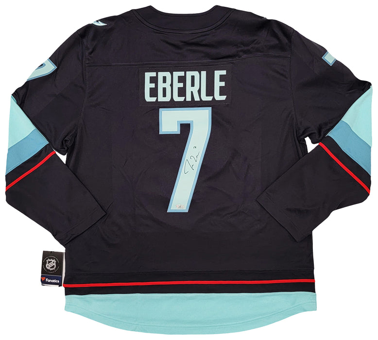 Seattle Kraken Jordan Eberle Autographed Blue Fanatics Jersey Size XL Fanatics Holo Stock #211623