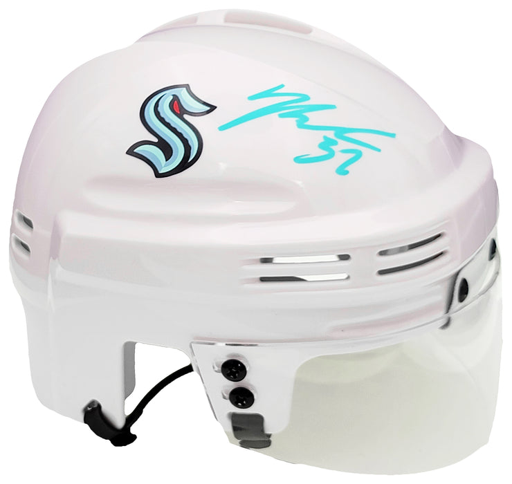 Yanni Gourde Autographed Seattle Kraken White Mini Helmet Fanatics Holo Stock #211607