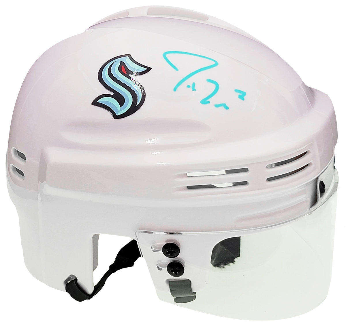 Jordan Eberle Autographed Seattle Kraken White Mini Helmet Fanatics Ho ...