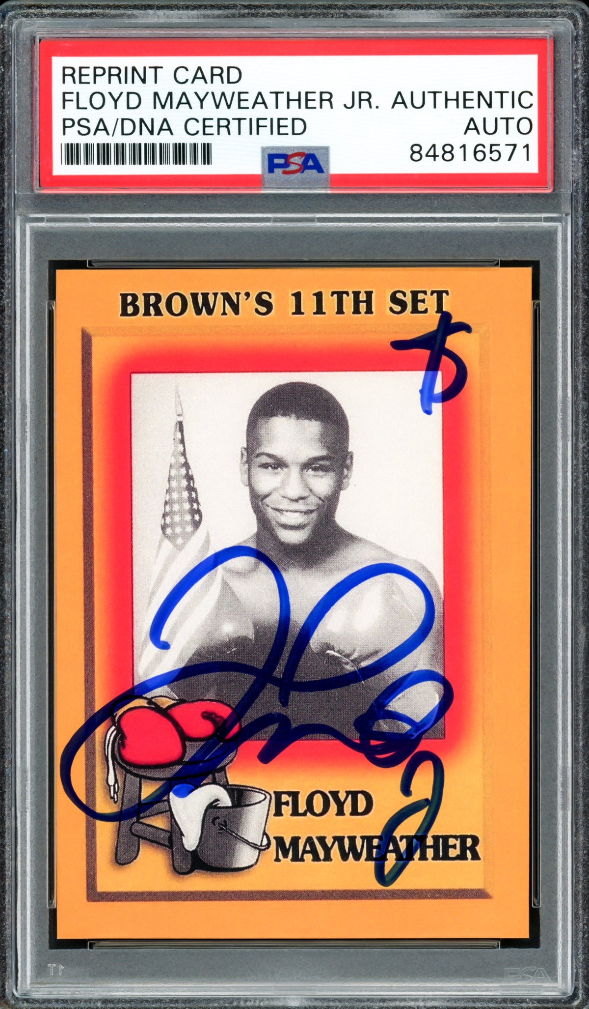 Floyd Mayweather Jr Autographed 1997 Brown's Boxing Rookie Retro Repri ...