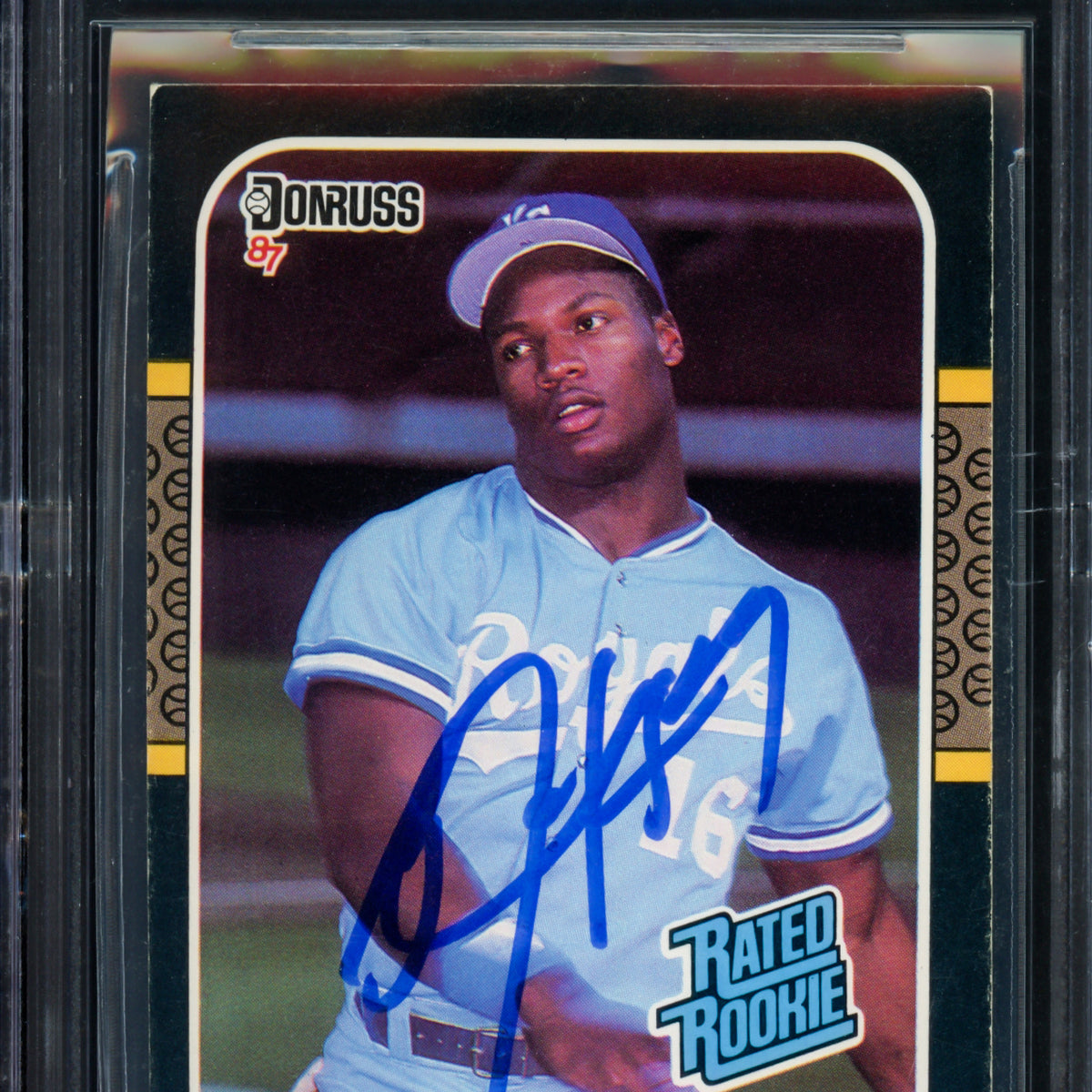 rare bo jackson baseball cards Bo Jackson Autographed 1987 Donruss Rookie Card #35 Kansas City Royals — RSA