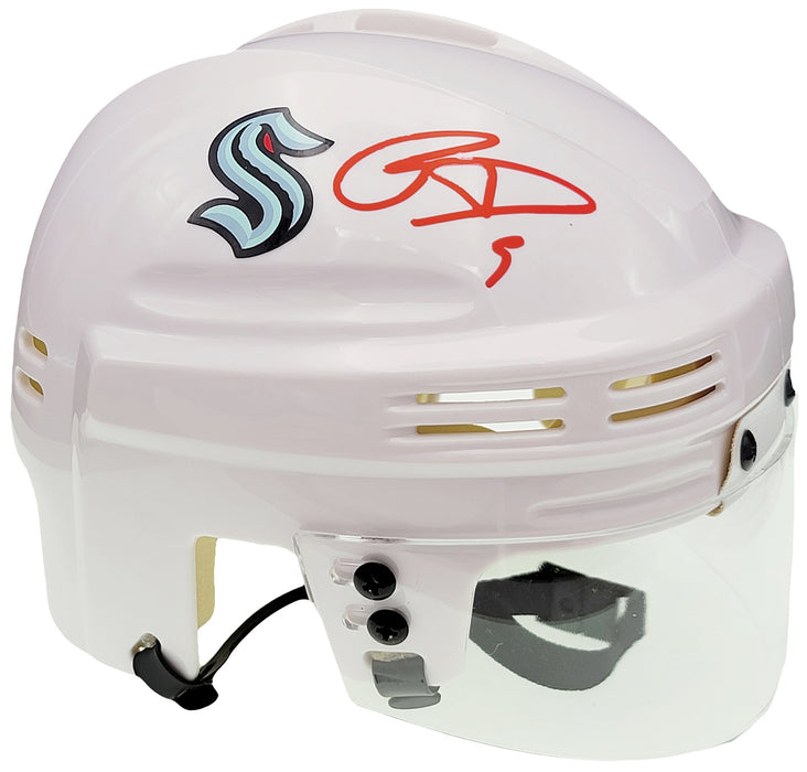Ryan Donato Autographed Seattle Kraken White Mini Helmet Fanatics Holo Stock #211733