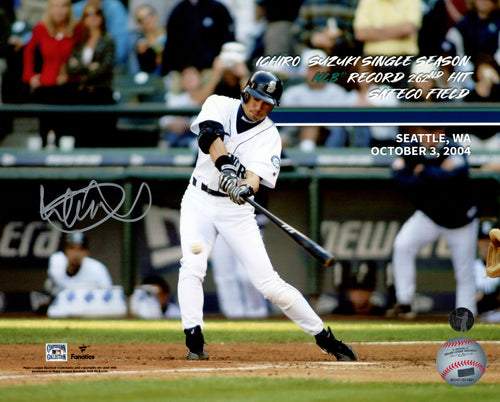 Ichiro Suzuki Autographed 8x10 Photo Seattle Mariners 262 Hit MLB