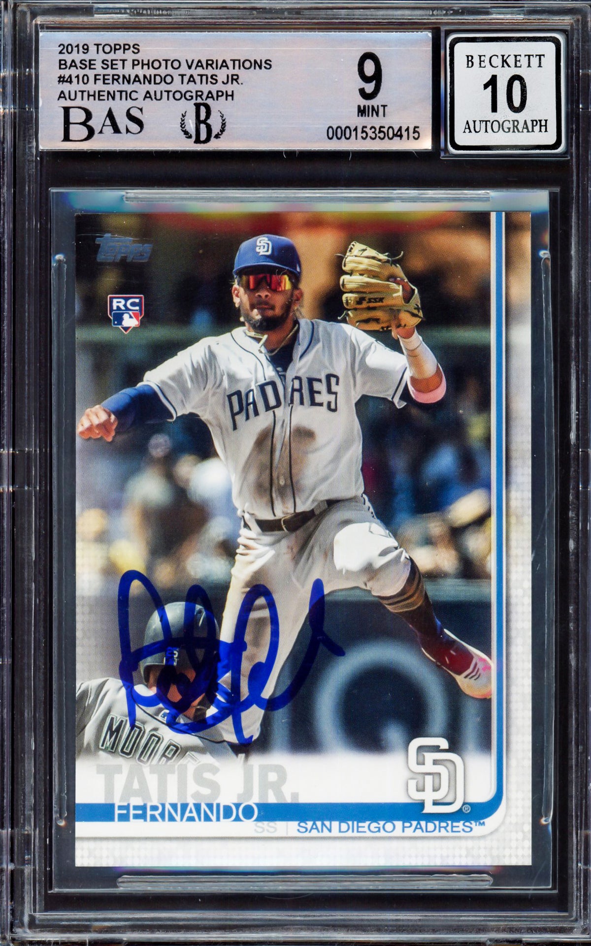 2019 Topps タティス jr　RC直書きサイン　/199 Fernando Tatis Jr. Autographed 2019 Topps Complete Sets Rookie