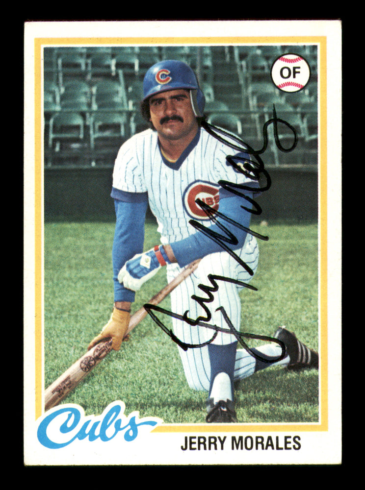 Jerry Morales Autographed 1978 Topps Card #175 Chicago Cubs SKU #213397