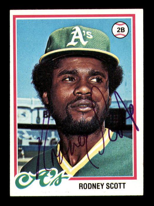 Rodney Scott Autographed 1978 Topps Card #191 Oakland A's SKU #213400