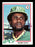 Rodney Scott Autographed 1978 Topps Card #191 Oakland A's SKU #213401
