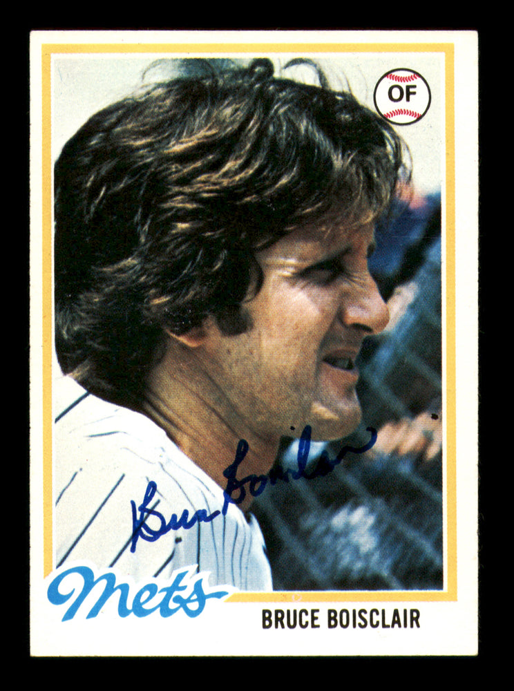 Bruce Boisclair Autographed 1978 Topps Card #277 New York Mets SKU #213432