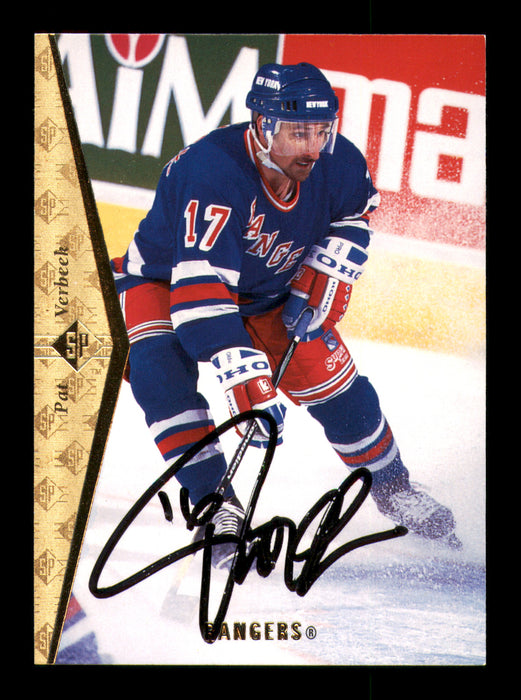 Pat Verbeek Autographed 1994-95 Upper Deck SP Card #72 New York Rangers SKU #213516