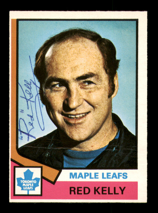 Red Kelly Autographed 1974-75 O Pee Chee Card #76 Toronto Maple Leafs SKU #213536