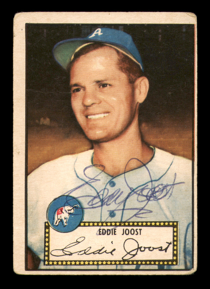 Eddie Joost Autographed 1952 Topps Card #45 Philadelphia A's SKU #213583