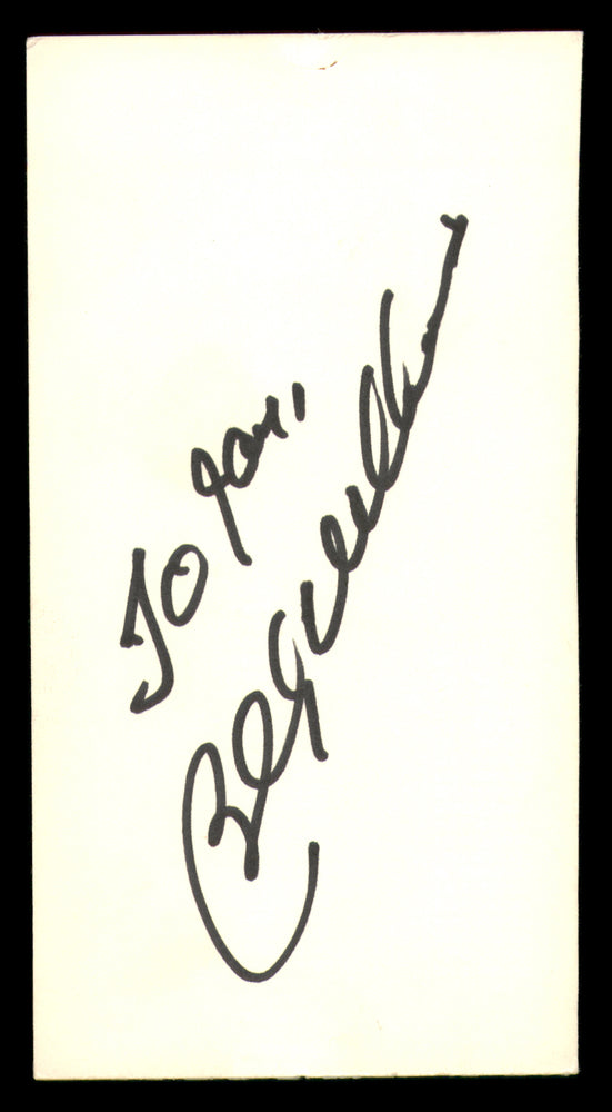 Billy Williams Autographed 3x5 Index Card Chicago Cubs "To Jay" SKU #213689