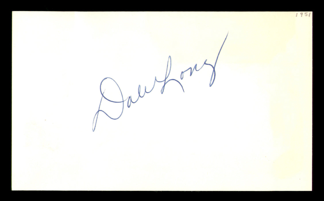 Dale Long Autographed 3x5 Index Card Chicago Cubs, Pittsburgh Pirates (Back Damage) SKU #213693