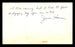 Jesse Haines Autographed 3x5 Index Card St. Louis Cardinals (Back Damage) SKU #213703