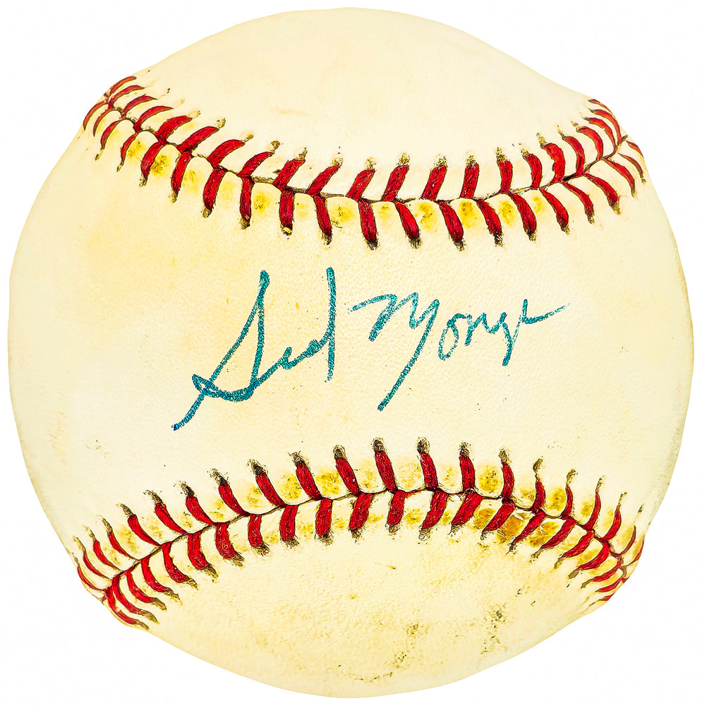 Sid Monge Autographed Official League Baseball Philadelphia Phillies, Cleveland Indians Beckett BAS QR #BH040987