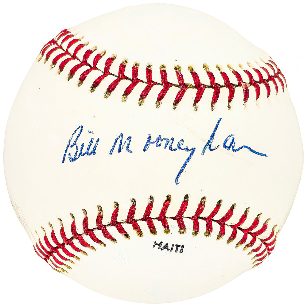 Bill Mooneyham Autographed Official League Baseball Oakland A's Beckett BAS QR #BH040993