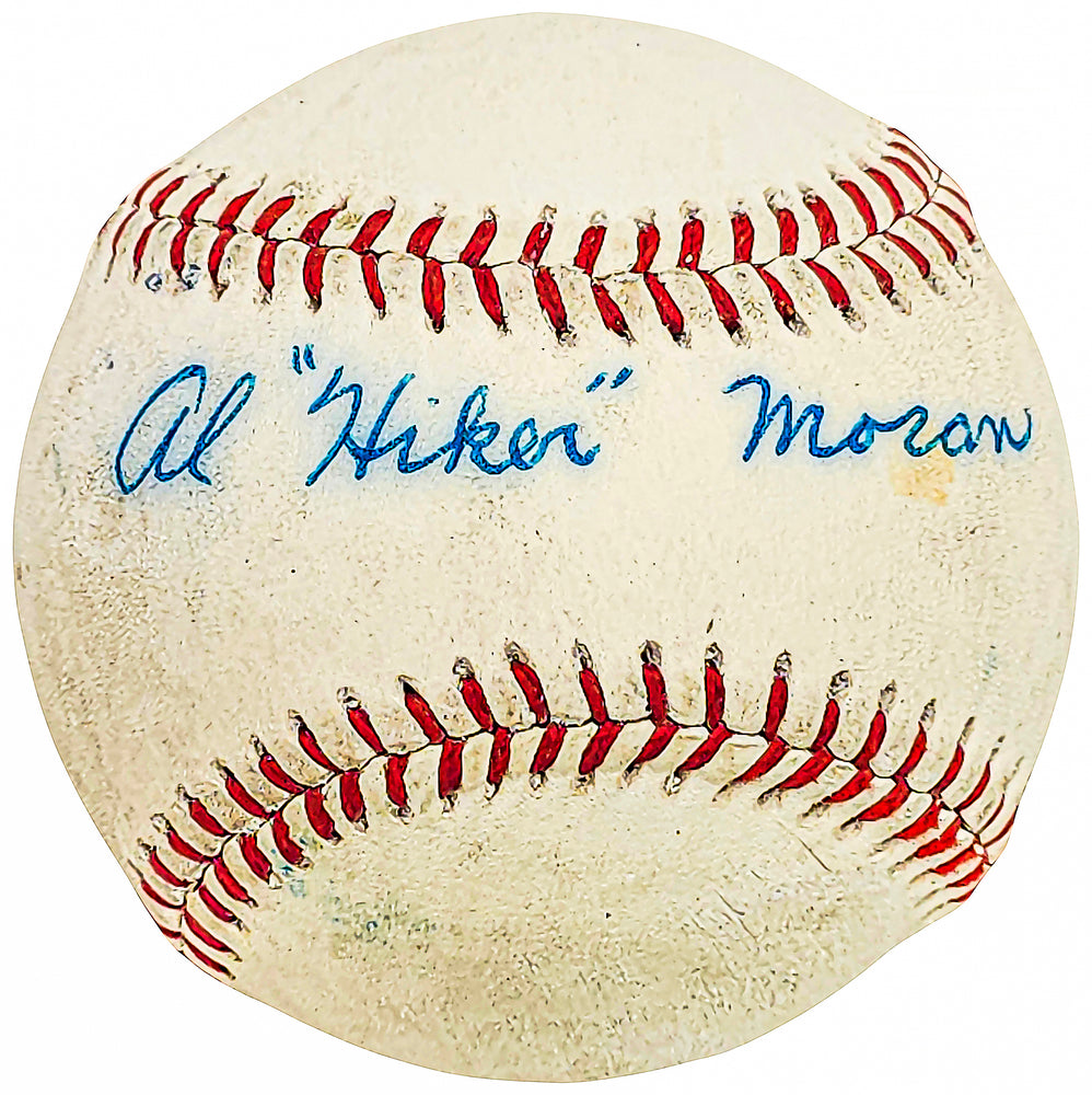 Al "Hiker" Moran Autographed Official Wilson Baseball New York Mets Vintage Signature Beckett BAS QR #BH039007