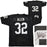 Oakland Raiders Marcus Allen Autographed Black Jersey Beckett BAS Witness Stock #215325