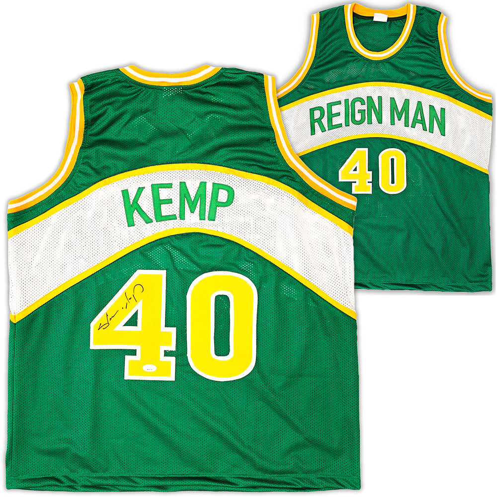 Seattle Supersonics Shawn Kemp Autographed Green Jersey JSA Stock #215746