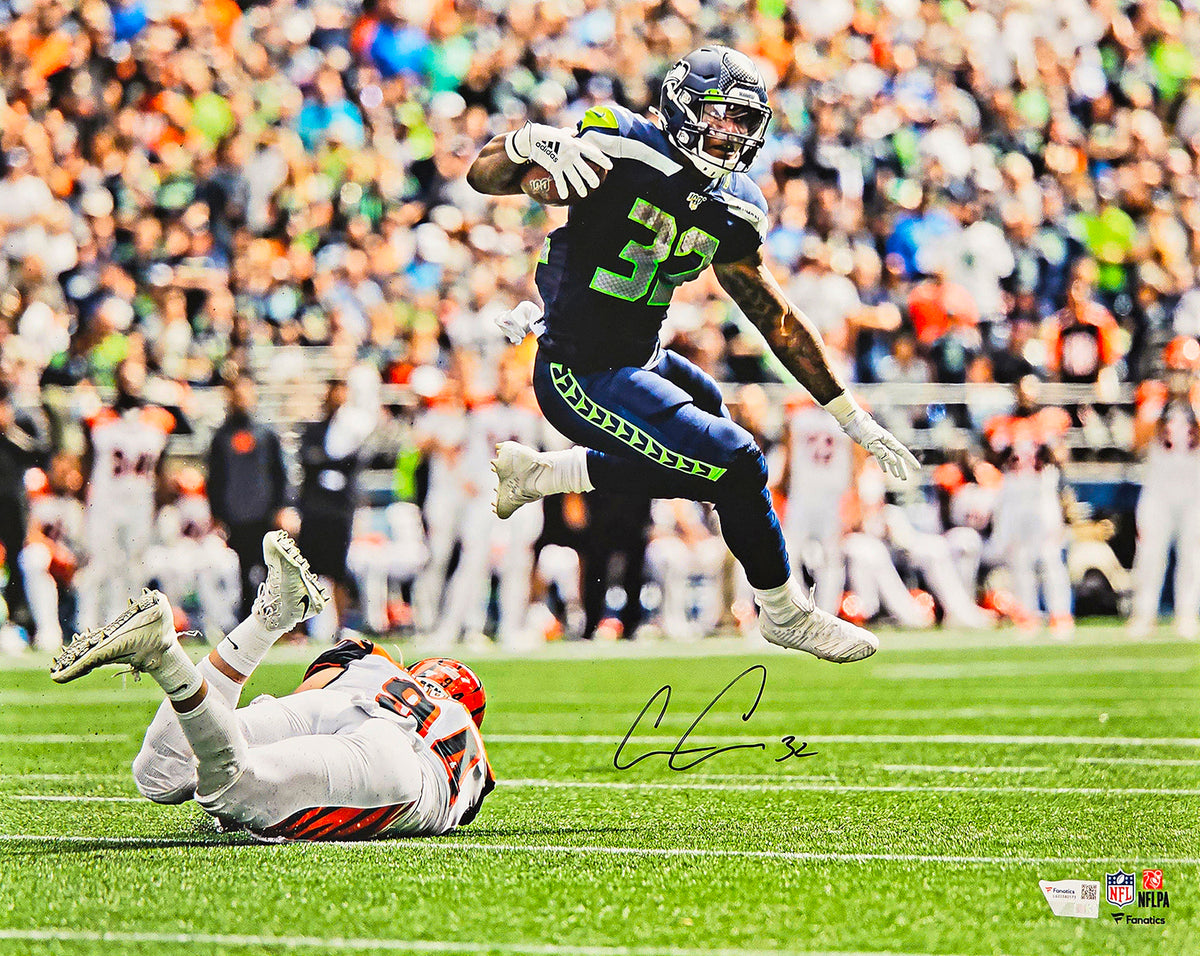 Chris Carson Autographed 16x20 Photo Seattle Seahawks Fanatics Holo St ...
