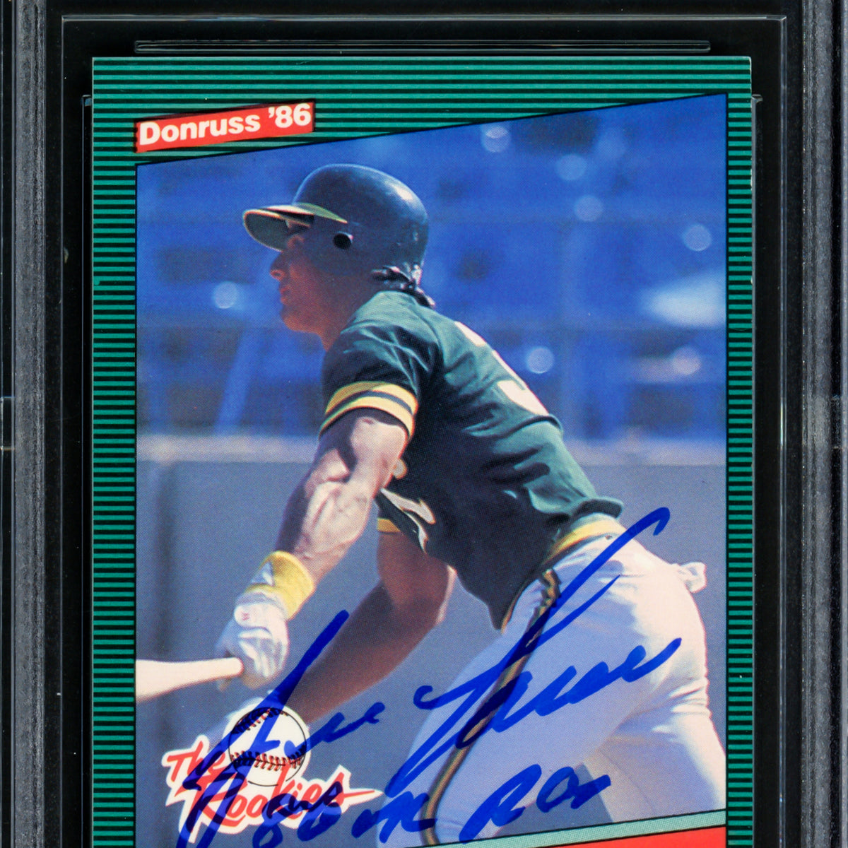 Carte Rookie Jose Canseco 1986 Donruss Signée Et Dédicacée - Gradée BGS Authentic